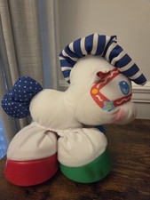 Fisher Price 1176 horse Playtime Pony plush busy box toy rattle baby activity