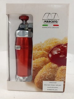 Marcato Design Red Biscuit Cookie Press Made in Italy 20 Shapes Boxed