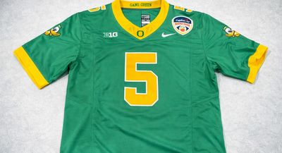 #ad Dante Moore Oregon Ducks ORANGE BOWL Football Jersey Green Stitched $59.99