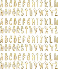 104Pcs A-Z Alphabet Letter Charms, Alloy Initial Charms for Jewelry Making Upper