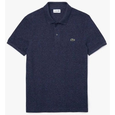 Lacoste Mens Legacy Classic Pique Slim Fit Polo Nocturnal Blue Heathered L