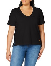 G-Star, ladies t-shirt, tops, straight, core ovvela v t wmn s\s, dk black, XS