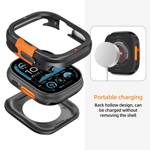 Rugged Metal Case Compatible with Apple Watch Ultra Case 49mm 46mm Series 10,... - Picture 4 of 6