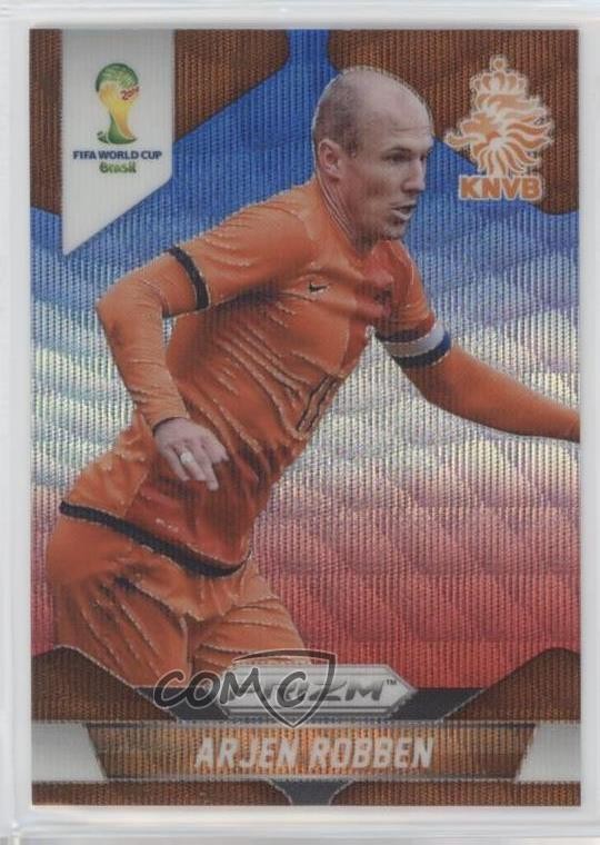 2014 Panini Prizm World Cup Blue & Red Wave Prizm Arjen Robben #29