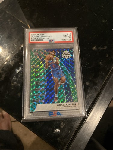 2023-24 Panini Mosaic - Elevate Ausar Thompson #10 Green Mosaic Prizm (RC)