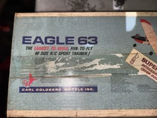 RARE NIB CARL GOLDBERG EAGLE 63 KIT G29 NO.62 FOR 29-49 GLOW/ELEC 63WS UNSTARTED