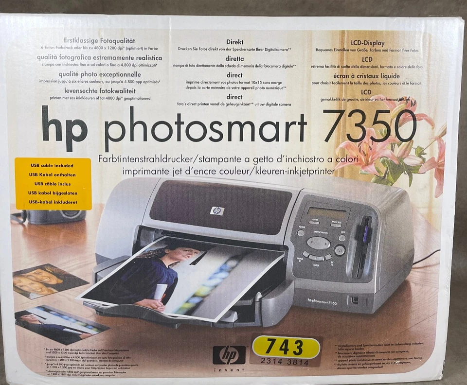 HP Photosmart 7350 - Farbtintenstrahldrucker - Drucker - Selten - Neu - Bild 3 von 4