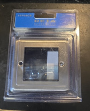 Deta 1970SCB Euromodule Plate 1 Gang 2 Module Satin Chrome / Black Insert