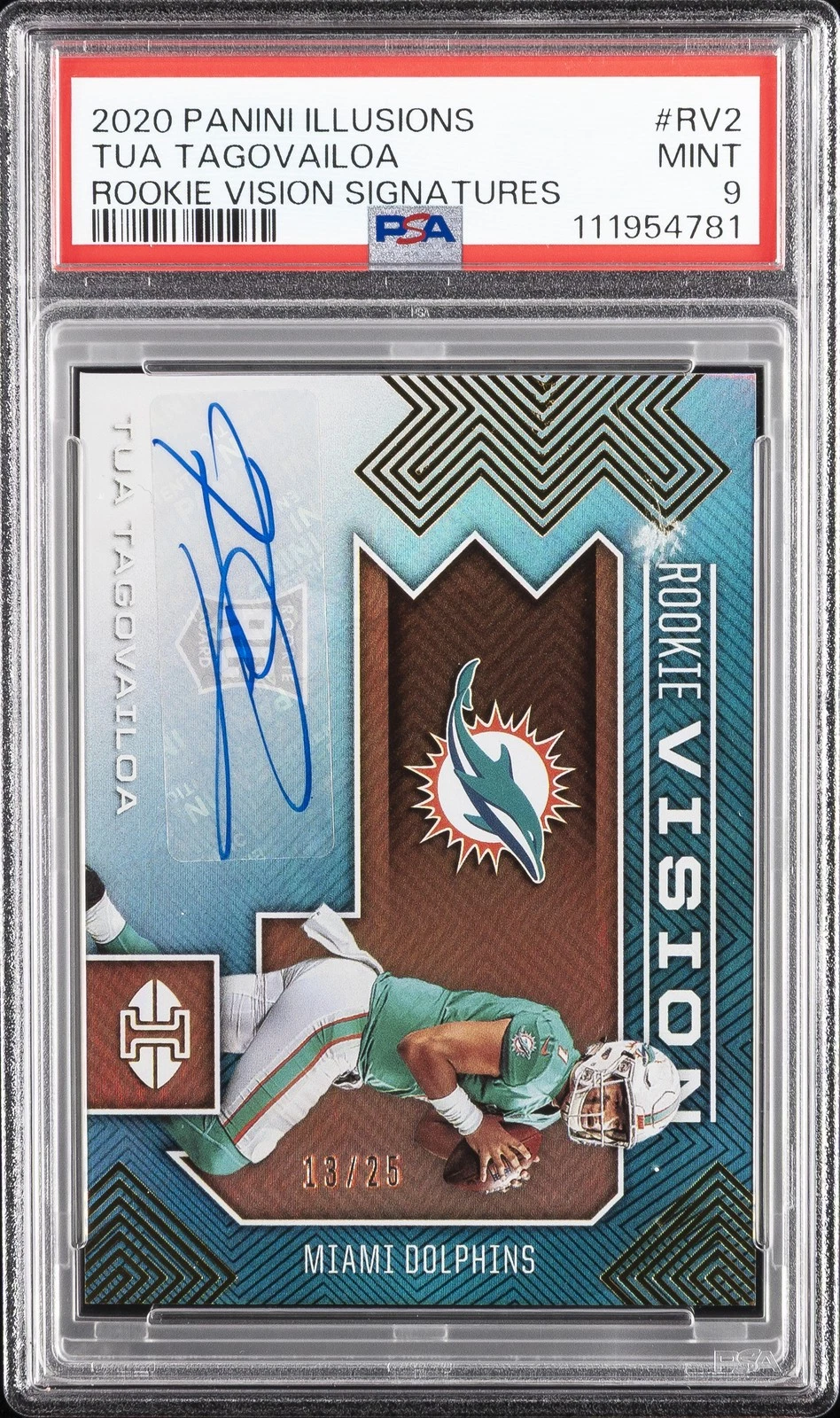 Tua Tagovailoa Panini Illusions Rookie Vision Signatures #RV2 Base