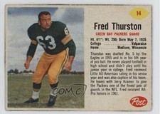 1962 Post Fuzzy Thurston (Fred on Card) #14 Rookie RC 12p5. rookie card picture