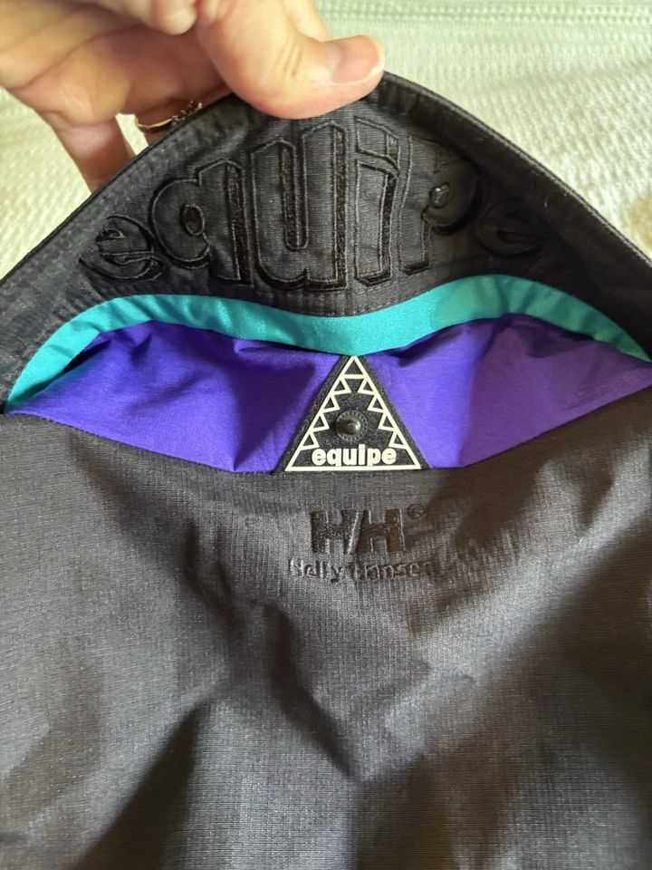 Vintage Helly Hansen Ski Jacket- Equipe- Helly Tech-Color Block Retro 90's-Large - Image 4 of 4