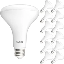 Sunco 12 Pack BR30 LED Bulb, Recessed Can Light Bulbs, Indoor Flood Lighting, 16