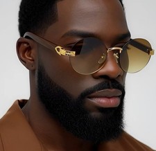 Hip Hop Men Sunglasses Clear Black Brow Lens Rap Rapper Fashion Designer Shades