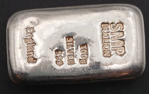 100g SMP Bullion Silver Bullion Bar 999 | Excellent Investment Opportunity