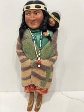 Vintage Skookum Indian Doll Papoose Baby Native American Must See
