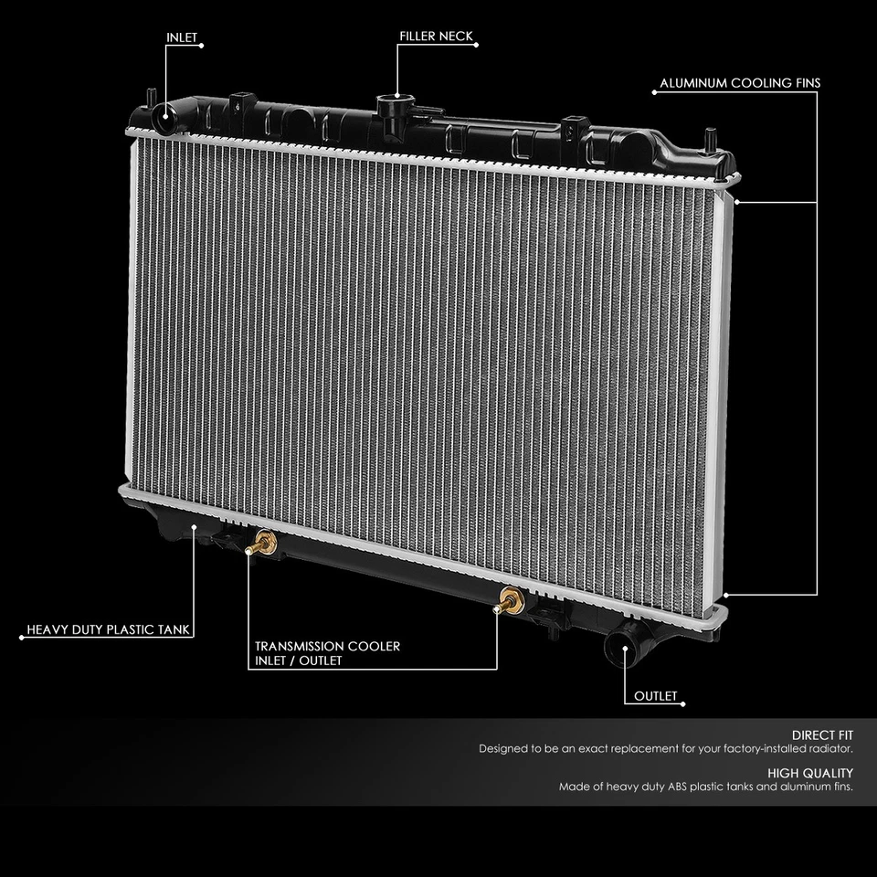 Radiador para Nissan Máxima Infiniti I30 AT 1995-1999 estilo OE núcleo de aluminio 1752 Foto 2 de 4