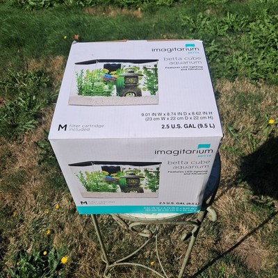 Imagitarium Betta Fish Aquarium LED Filter 2.5 Gal With Strong Suction Tool
