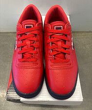 FILA Original Fitness Red/Navy Lace Up Low Top Men  s Sneakers Synthetic 11F16LT