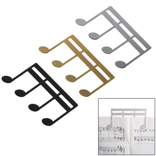 Klipp Notenblätter Galvanik Gitarre Metall Notenklammern Silber/Gold/Schwarz