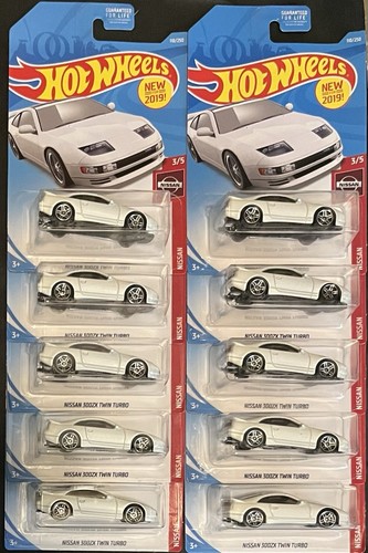 10x 2019 Hot Wheels Nissan 300ZX Twin Turbo White Nissan Series 3/5 110/250 Lot
