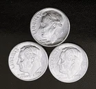 1955 P-D-S 10c SILVER Roosevelt Dime  Bright  GEM BU Year Set.  (R153)