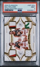 2024 Flawless Gold Quad Patch Amen,Sengun Green,Vanvleet HOUSTON /10 PSA 9 POP 1