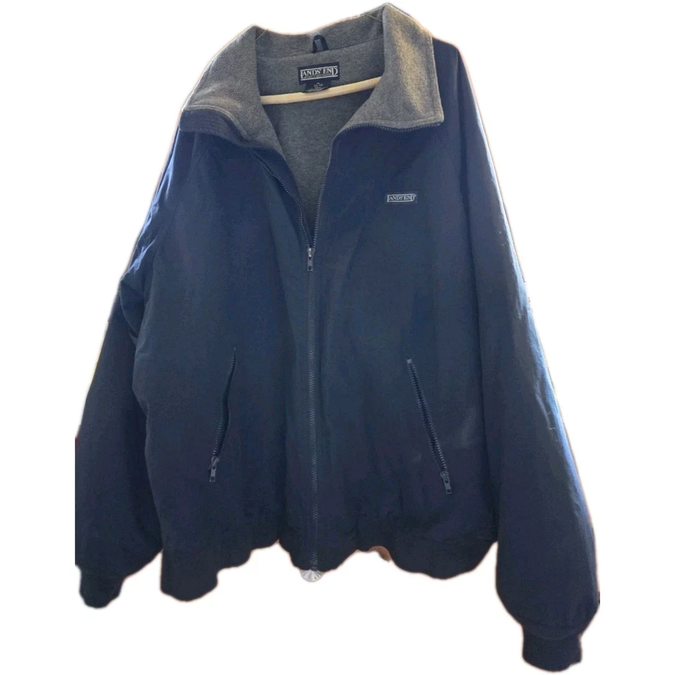 LANDS END MENS, XL TALL RADIENT NAVY, CLASSIC SQUAL WARM lined JACKET/ COAT  - Image 2 of 4