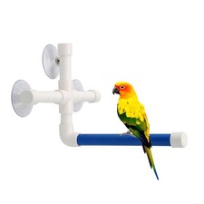 Parrots Shower Standing Rod Pet Bird Firm Shape Perch W/ Suction Cup Bathing