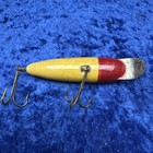Vintage Wooden Folk Art Wiggler Swimmer Type Lure Glass Eyes — photo 2