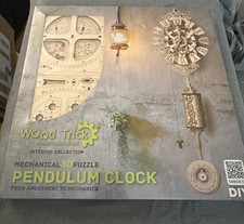 Wood Trick Pendulum Clock 251 Piece Mechanical Wooden Model Kit DIY Wall Clock