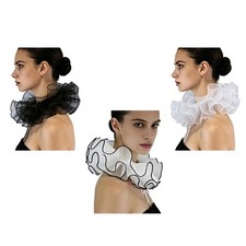 Organza Ruffle Collar Detachable Neckwear for Stage and Cosplay Parties