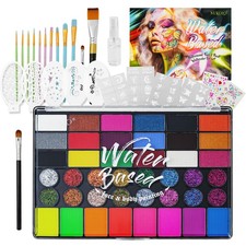 Professional Face Paint Set ,42 Colors Non-toxic Water Activated Face Paintin...