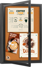 Weatherproof Locking Bulletin Board, 36x24 In...