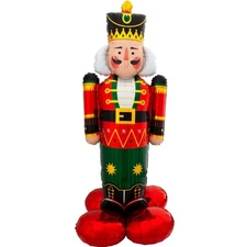 Christmas balloon nutcracker Foil Balloon No Helium Needed. Xmas decoration NEW