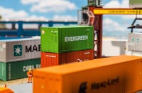 Faller 180821 20' Container Evergreen 1:87 H0 Gauge # New In Ovp #