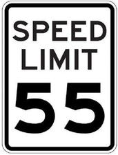 New Metal Sign Aluminum Sign R2 1 55 Mph Speed Limit H.i.p. Signs For Outdoor