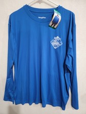Hang Ten Men's XL Long Sleeve Sun Tee UPF 50 UV Protection Quick Dry Blue NWT