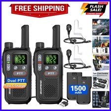 Walkie Talkies Long Range for Adults,Rechargeable FRS Walkie Talkies with Ear...