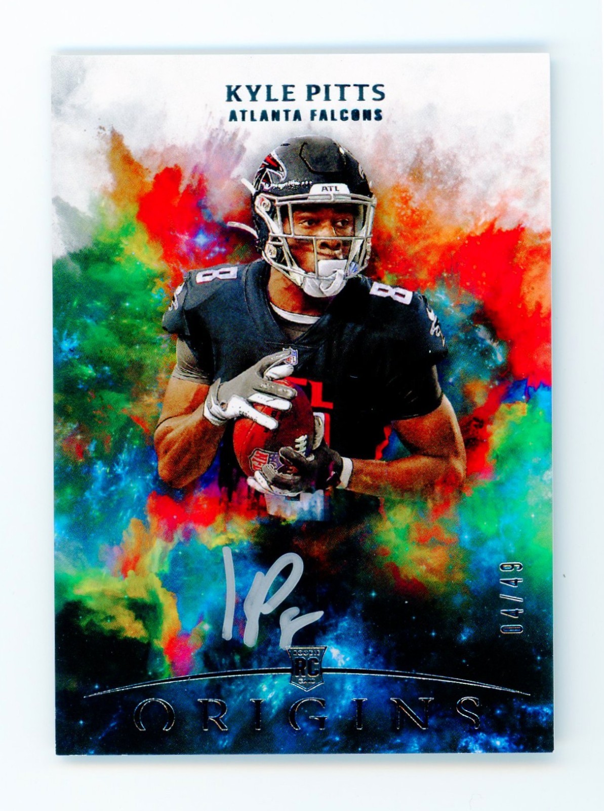 2021 Origins Football - Origins Rookie Autographs Silver Ink /49 Kyle Pitts (RC)