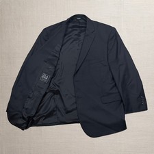 Jos A Bank Traveler 100 Wool Tailored Blazer 50R Black Executive Professional