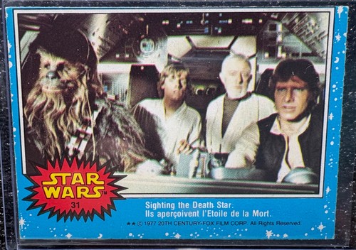 1977 OPC Star Wars #31 Sighting the Death Star — Raw