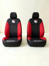 Hello Kitty 2 Seat Covers Red Black Hello Kitty 2 Seat Covers Red Black