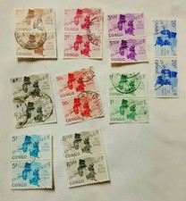 Congo Belge indépendance 1960 série 9 timbres  par paires  ( ref c)
