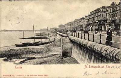 Ak St. Leonards on Sea Hastings Südostengland, Parade - 3973645