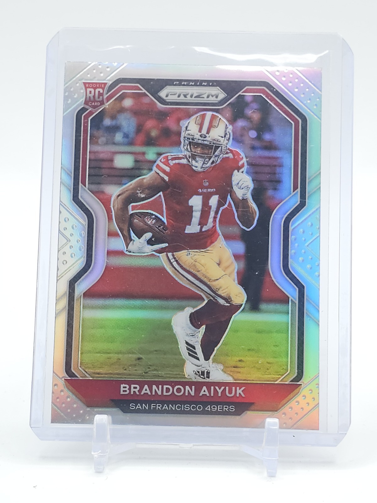 BRANDON AIYUK 2020 PANINI PRIZM SILVER ROOKIE RC #301 49ERS FOOTBALL Q5454