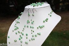S8 perle d'acqua dolce Set gioielli collana orecchini bracciale collier