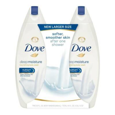 Dove Deep Moisture Body Wash, 22oz. - 2 Pack