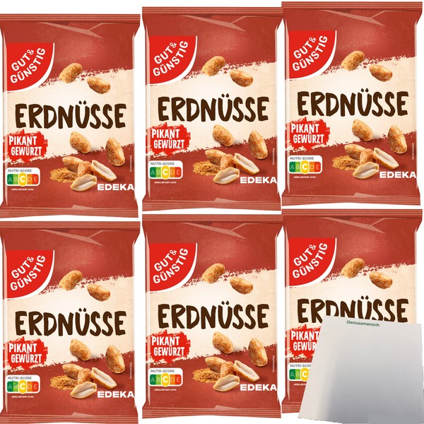 Gut&GüNstig ErdnüSse Pikant GewüRzt 6Er Pack 6X150G Packung Usy Block-image