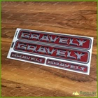 x4 Lg Gravely Mower Lawn Tractor Vinyl Decals Commercial 10A Silver Stickers