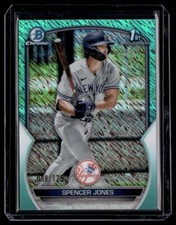 2023 Bowman Chrome Prospects Aqua Shimmer Refractor Spencer Jones /125 New York